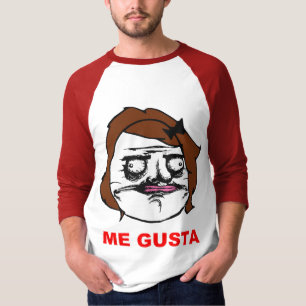 Bruin Vrouw Gusta Comic Rage Face Meme T-shirt