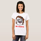 Bruin Vrouw Gusta Comic Rage Face Meme T-shirt (Voorkant volledig)