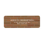 Bruin Wall Plain Elegant Modern Trendy Etiket (Voorkant)