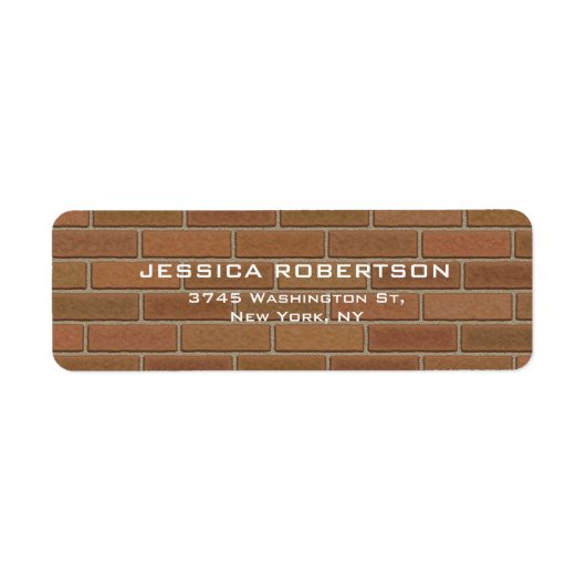 Bruin Wall Plain Elegant Modern Trendy Etiket (Voorkant)