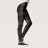 Bruin, walnoot, zwart, Romeinse kanaaltje Tartan Leggings (Rechts)