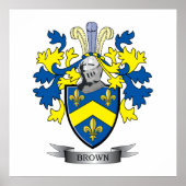 Bruin wapenschild poster (Voorkant)