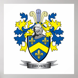 Bruin wapenschild poster