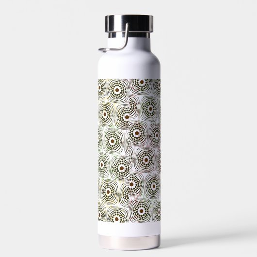 Bruin waterflesje, weefselontwerp, ankara waterfles (Rechts)