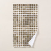 Bruin waterolieraster bad handdoek (Handdoek)