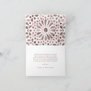 Bruin Waterverf Tegel Gevouwen foto Hartelijk dank Notitiekaartje