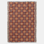 Bruin Weaved Pattern Deken (Voorkant Verticaal)