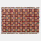 Bruin Weaved Pattern Deken (Voorkant)
