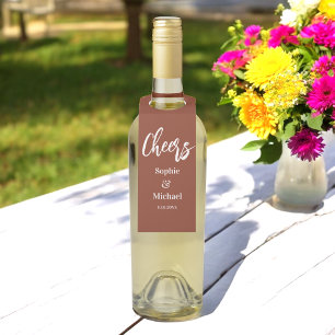 Bruin Wedding Cheers Terracotta Flessenhanger