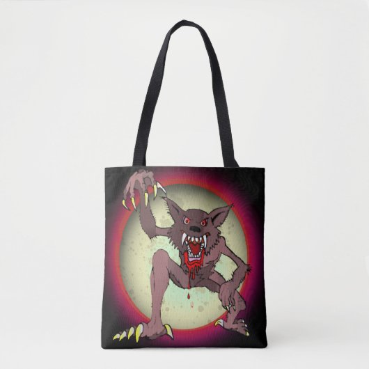 Bruin weerwolf - Moon Silver Bullets Halloween Tote Bag (Voorkant)