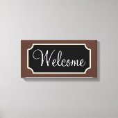 Bruin Welkomstbord Canvas (Voorkant)