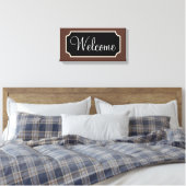 Bruin Welkomstbord Canvas Afdruk (Insitu (Slaapkamer))