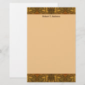 bruin western briefpapier (Voorkant / Achterkant)