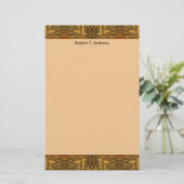 bruin western briefpapier (Staand voorkant)