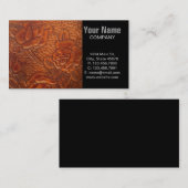 bruin western land - cowmeisje florleleder visitekaartje (Voorkant / Achterkant)