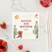 bruin western Mooie rustieke bruiloft Servet (Insitu)