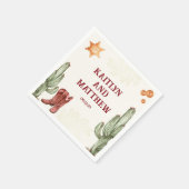 bruin western Mooie rustieke bruiloft Servet (Hoek)