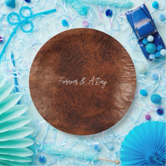 Bruin Western nepleer Papieren Bordje (Feest)