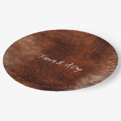 Bruin Western nepleer Papieren Bordje (Gekanteld)