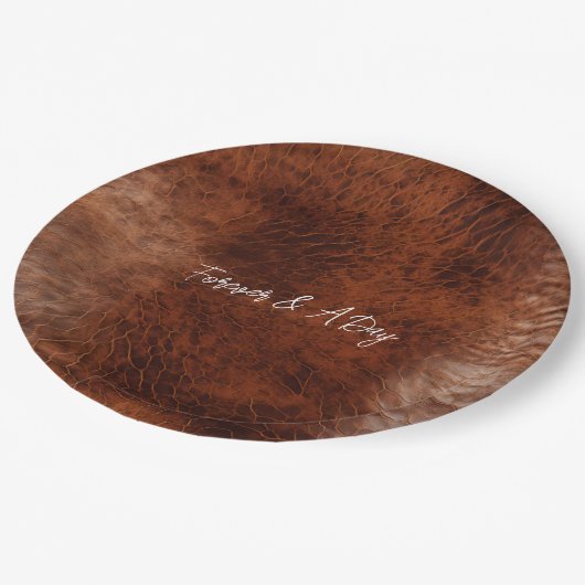 Bruin Western nepleer Papieren Bordje (Gekanteld)