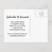 Bruin Western zadelland bruiloft bespaart datum Aankondigingskaart (Achterkant)