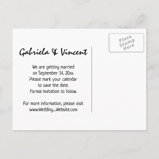 Bruin Western zadelland bruiloft bespaart datum Aankondigingskaart (Achterkant)