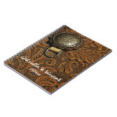 Bruin Western zadelland Weddenschap Notitieboek (Linkerzijde)