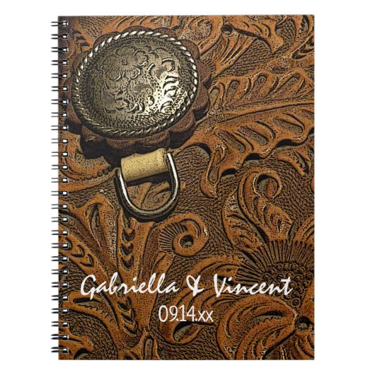 Bruin Western zadelland Weddenschap Notitieboek (Voorkant)