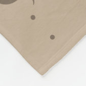 Bruin whippet-dog patroon zachte fleszak fleece deken (Hoek)