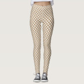 Bruin White Gingham Leggings (Voorkant)