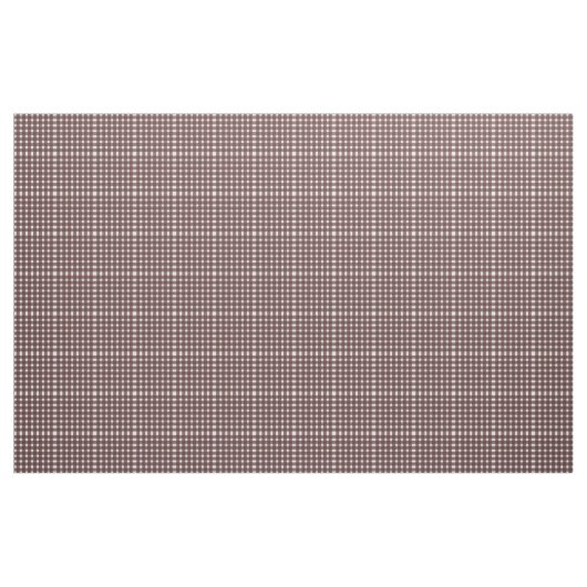 Bruin White Gingham Pattern Stof (Yard (91,4 cm))