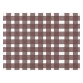 Bruin White Gingham Pattern Tafelkleed (Voorkant (Horizontaal))