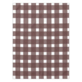 Bruin White Gingham Pattern Tafelkleed (Voorkant)