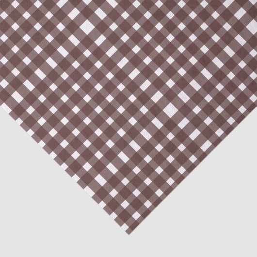 Bruin White Gingham Pattern Tissuepapier (Detail)