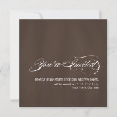 Bruin White Modern Wedding Invitation Kaart (Voorkant)