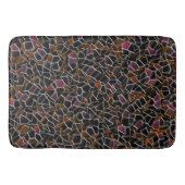 Bruin-wijnmozaïek onregelmatig over wit badmat (Voorkant)