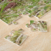 Bruin, wild Bunny Rabbit bidden Legpuzzel (Zijkant)