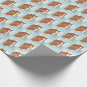 Bruin Wild Horse Blue Mountain Lake - acryl. Cadeaupapier (Hoek)