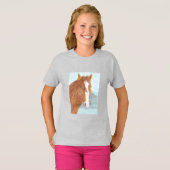 Bruin Wild Horse Blue Mountain Lake - acryl. T-shirt (Voorkant volledig)