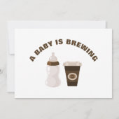 Bruin wit Baby shower koffie een Baby is brouwen Bedankkaart (Achterkant)