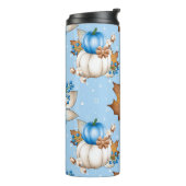 BRUIN WIT BLAUW HERFST HERFST POMPOENEN & BLADEREN THERMOSBEKER (Gedraaid links)