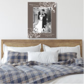 Bruin Wit Bloemenportret Fotosjabloon Afbeelding Canvas Afdruk (Insitu (Slaapkamer))