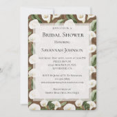 Bruin Wit Calla Lily Floral Vrijgezellenfeest Kaart (Voorkant)