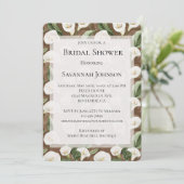 Bruin Wit Calla Lily Floral Vrijgezellenfeest Kaart (Staand voorkant)