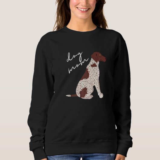 Bruin & Wit Duits Kortharig Pointer Hond Moeder W Trui (Voorkant)