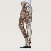 Bruin wit en zwart abstract leggings (Links)