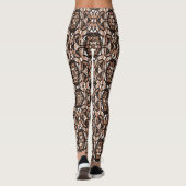 Bruin, wit en zwart leggings (Achterkant)