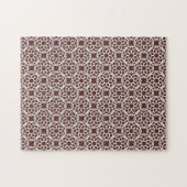 Bruin Wit geometrisch naadloos patroon Legpuzzel (Horizontaal)