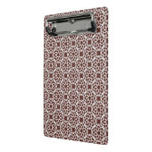 Bruin Wit geometrisch naadloos patroon Mini Klembord (Angled2)