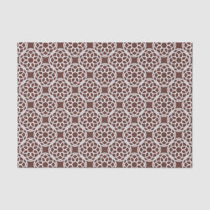 Bruin Wit geometrisch naadloos patroon Tissuepapier